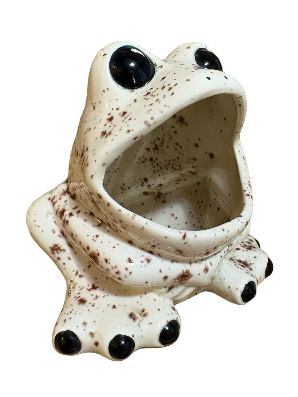 Vintage Ceramic Frog Sponge Holder